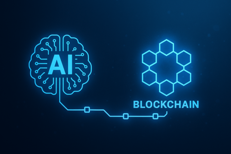 20250405_2144_AI and Blockchain_simple_compose_01jr4c9z2cfvs8zd5wwb9tc7zx